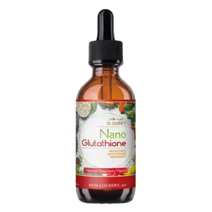 Dr. Colbert, MD Nano Reduced L-Glutathione Drops | Raspberry Flavor | by Divine Health | Nanonization | Superior Absorption | Includes Vitamin C | Sugar Free | 60 Day Supply | 60ml