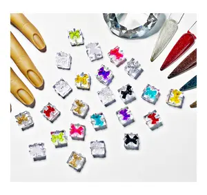 3D Gift Box Nail Art Charm for DIY Crafts Manicure Decor