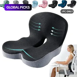 1 PC Memory Foam Comfort Enhanced Seat Cushion, Soft Fit for Office Chair, Home, Car, Study, Daily Use, Reading, Relaxing Rest #GLOBAL PICKS