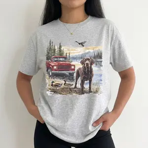 Chocolate Lab T-Shirt, Sweatshirt & Hoodie - Vintage Retro Unisex Labrador Retriever, Wildlife Hunting Apparel Gift