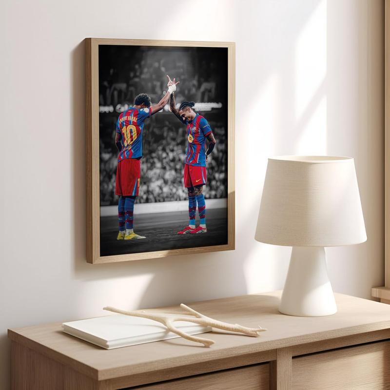 Raphinha Poster Lamine Yamal Poster Signed Football Poster( Unframed - Print Only )