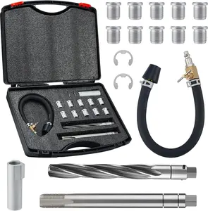 38900 Two Valve Tool Kit, Spark Plug Thread Repair Kit with 10*M14-1.25 Steel Alloy Inserts, Used On 4.6L, 5.4L and 6.8 V-10 Two Valve Engines,Compatible with Ford Years 1996 to 2003