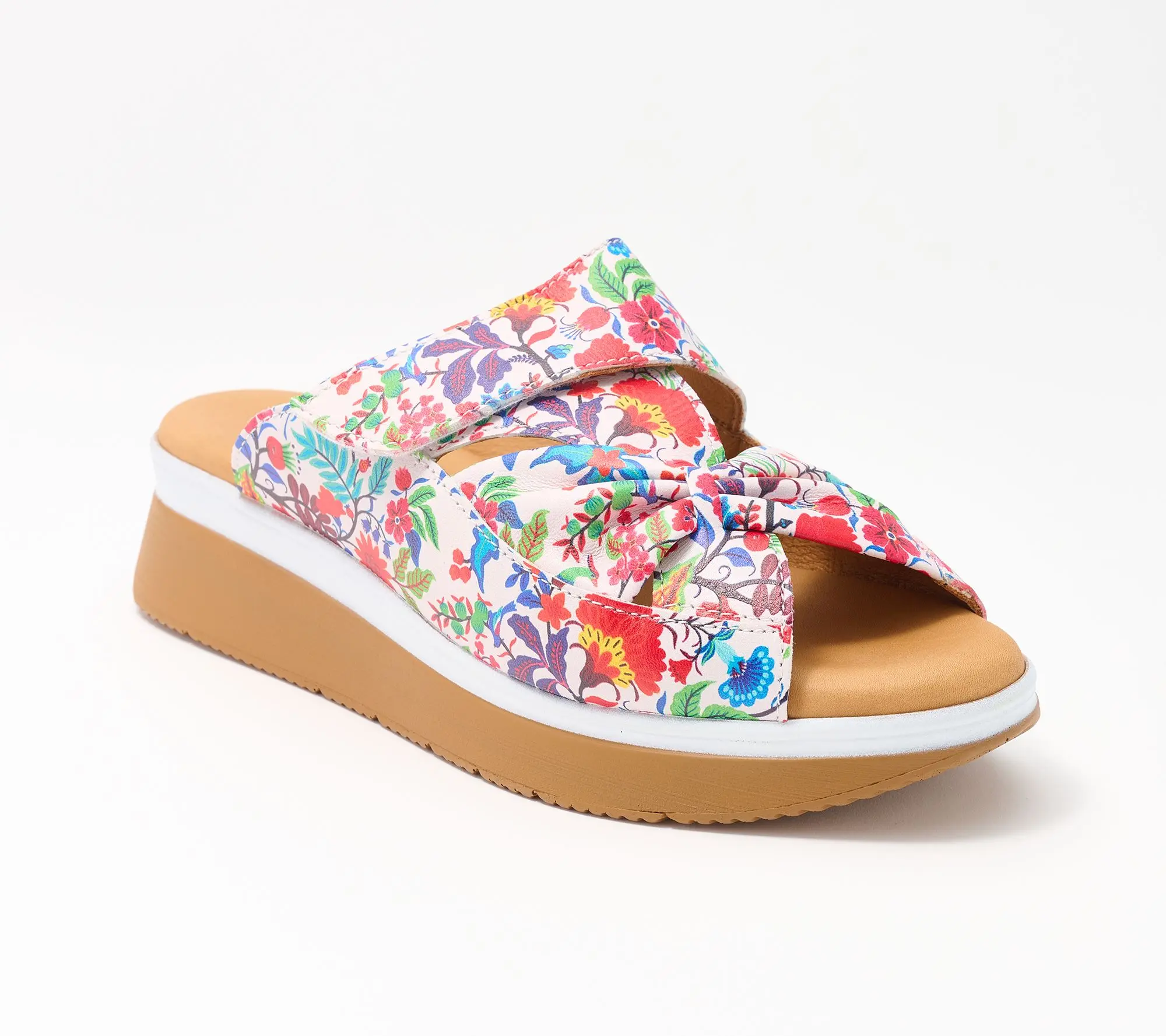 Adesso Leather Adjustable Bow Mules - Lexi