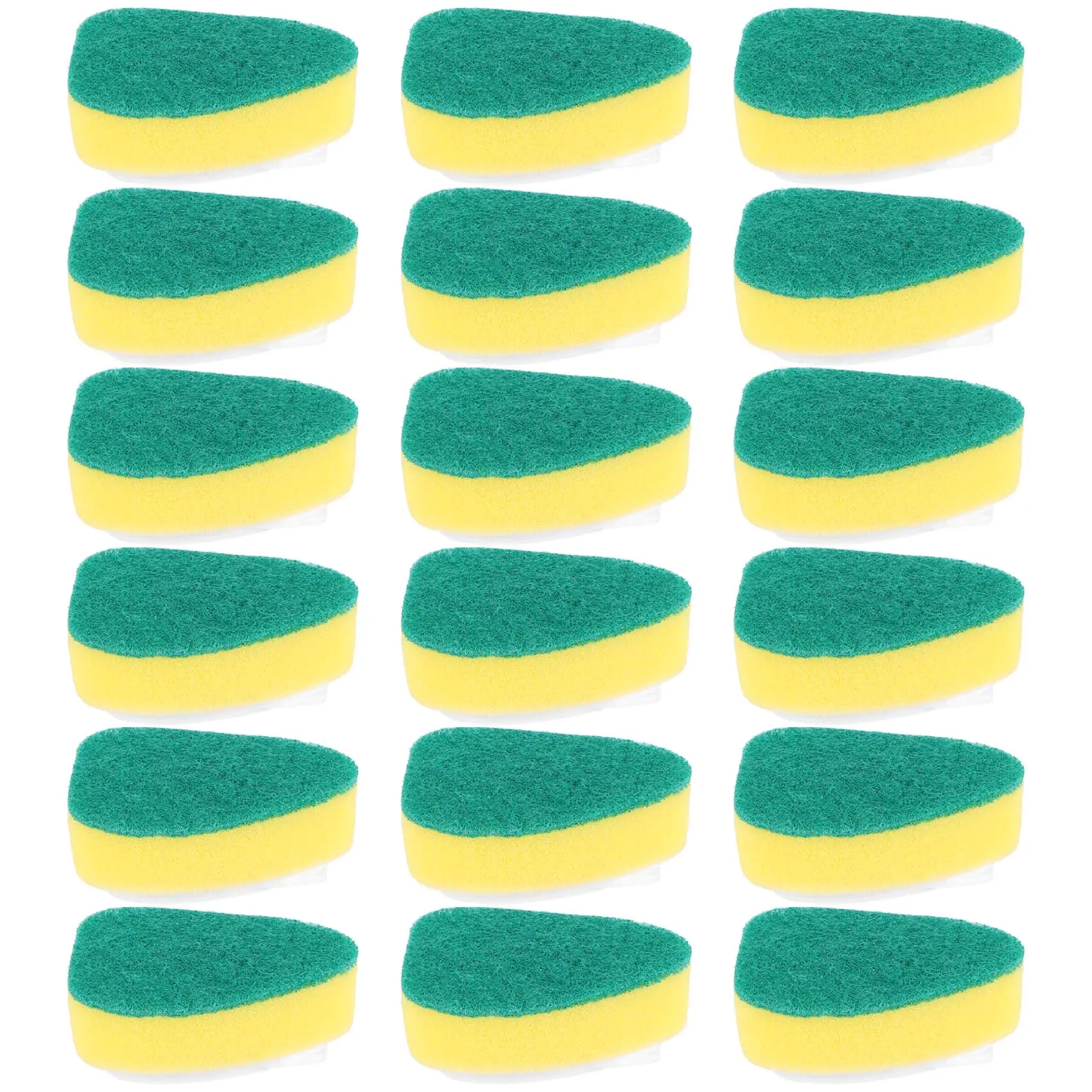 18 Pieces Dish Wand Refills Replacement Sponge Heads Scouring Scrubber Pads Heavy Duty Dish Wand Sponge for Kitchen Sink Cleaning Brush