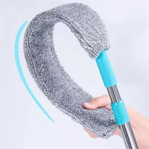 Retractable Microfiber Bed Bottom Cleaning Tool 156CM Upgraded Bristle Cloth for Effective Dust Removal Household Cleaning with Flexible Design