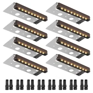 【Summervibes】VEVOR LED Landscape Illumination,  , 6.8'' Wall Retention Lighting, 3W 12V-24V AC/DC Energy-Efficient Paver Illumination, IP68 Weather-Resistant Outdoor Pathway Lights, 3000K Adjustable Terrace Lights