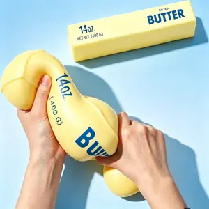 Big 10in Butter Stick Squishy Toy, Ultra Soft Slow Rebound Squeeze Fidget Toy, Funny Hobby Play Toy, Portable Stress Relief Sensory Toy for All Ages