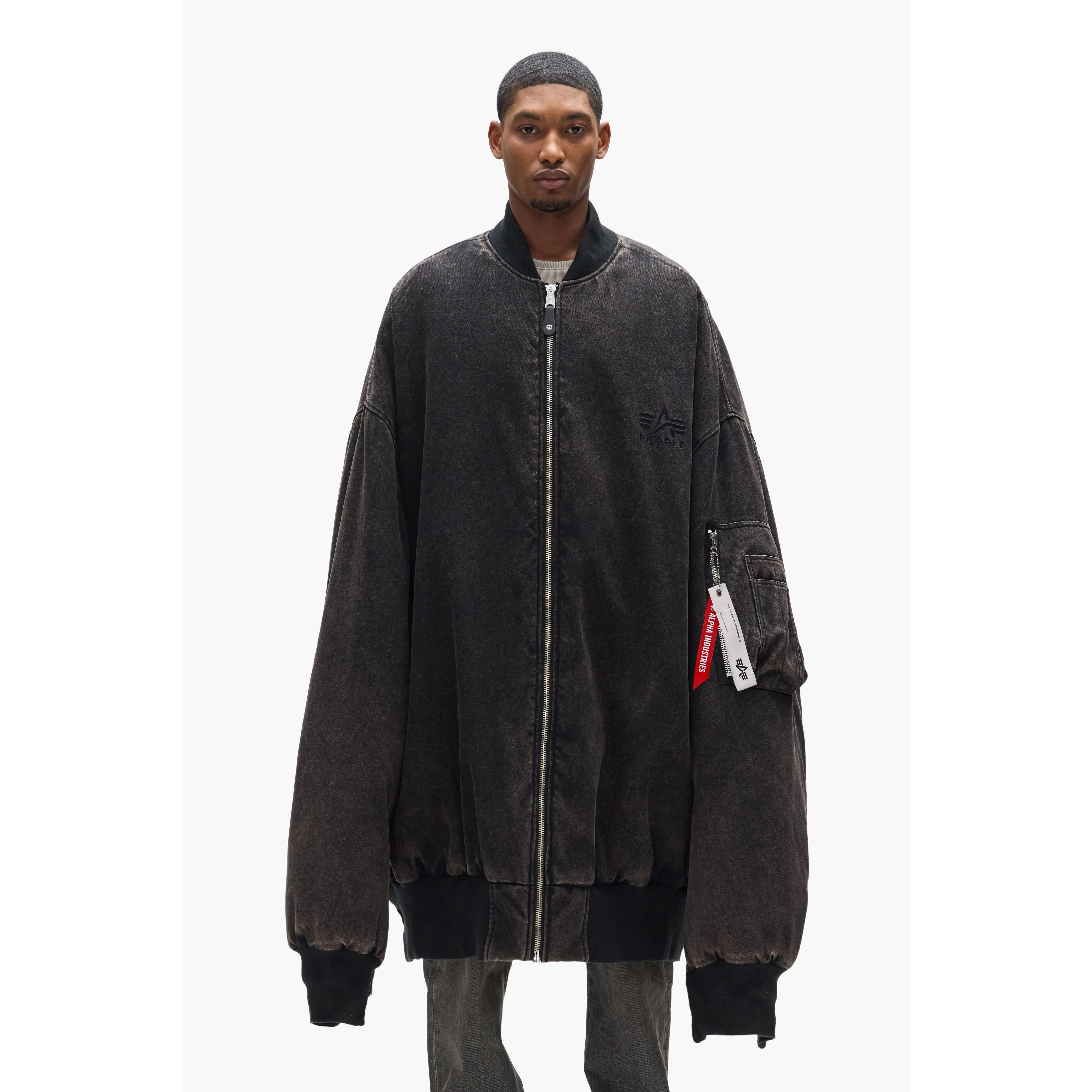 Purple X Alpha Industries Giant Bomber