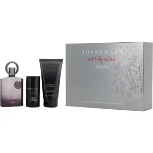 Afnan Supremacy Not Only Intense Set-Extrait De Parfum Spray 3.4 Oz & Deodorant Stick 2.5 Oz & Shower Gel 5 Oz For Men