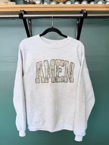 Comfy camo AMEN crew neck sweater
