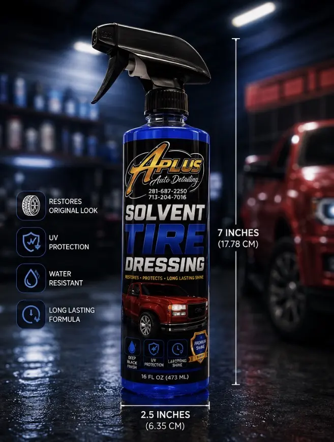 Solvent-Based Car Tire Dressing, Automotive Tire Care Fluid for Car Washing & Maintenance