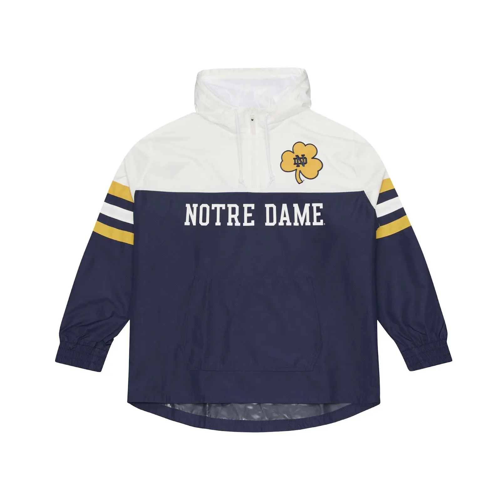 Notre Dame Fighting Irish Navy Head Coach Lightweight Anorak Quarter-Zip Windbreaker