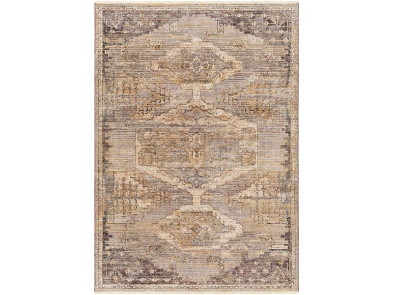 Livabliss Aida AAD2303-279 Elegant Rug - Machine-Woven Durable Polyester Fiber Medium Pile, 2ft7in W x 9ft L Rectangle, Beige/Brown/Gray, Indoor Non-Customised Living Room Rugs, Home Decor