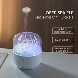 rotating jellyfish aromatherapy machine home desktop fresh air humidifier colorful atmosphere light diffuser Decompress Aromatic Mist Vapor Ambient