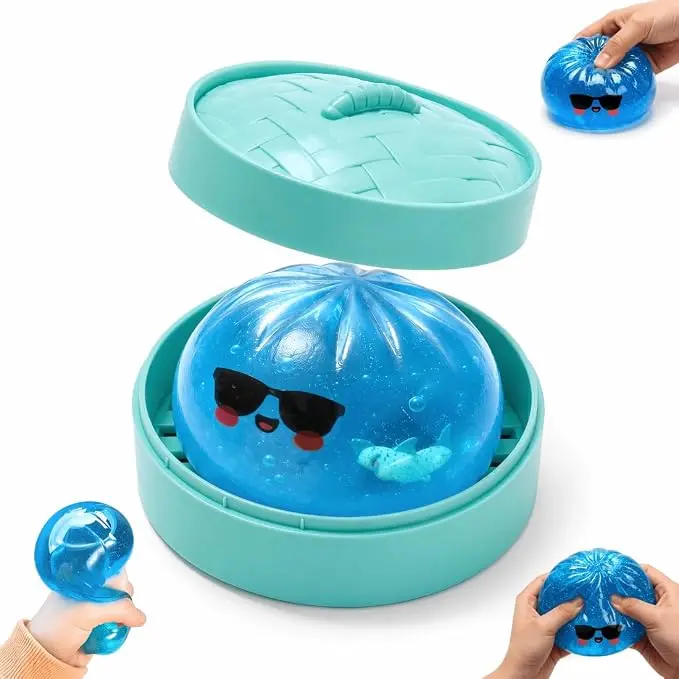 Shark Dumpling Squishy, Novelty Gag Toy for Kids, Soft Stress Relief Item for Toys & Hobbies Collection