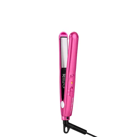 Terviiix 1/2 in Mini Flat Iron Hair Styling Tool - Ceramic All-in-1 Iron Curlers & Straighteners, Flat Edge Curlers & Straighteners, Plug-Powered for Silky Straight Hair & Bouncy Edges, Lightweight Portable Travel Pouch-Friendly, Worldwide Voltage