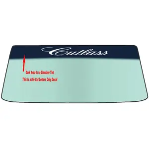 Fits A OLDSMOBILE CUTLASS Vehicle Custom Windshield Banner Graphic Die Cut Decal - Vinyl Application Tool Included
