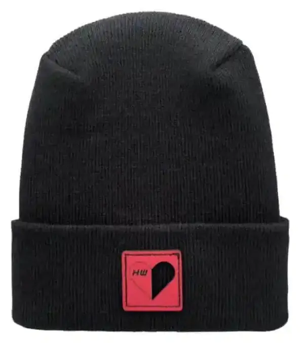Valentine's Day H Stitch Beanie, You Complete Me, Black