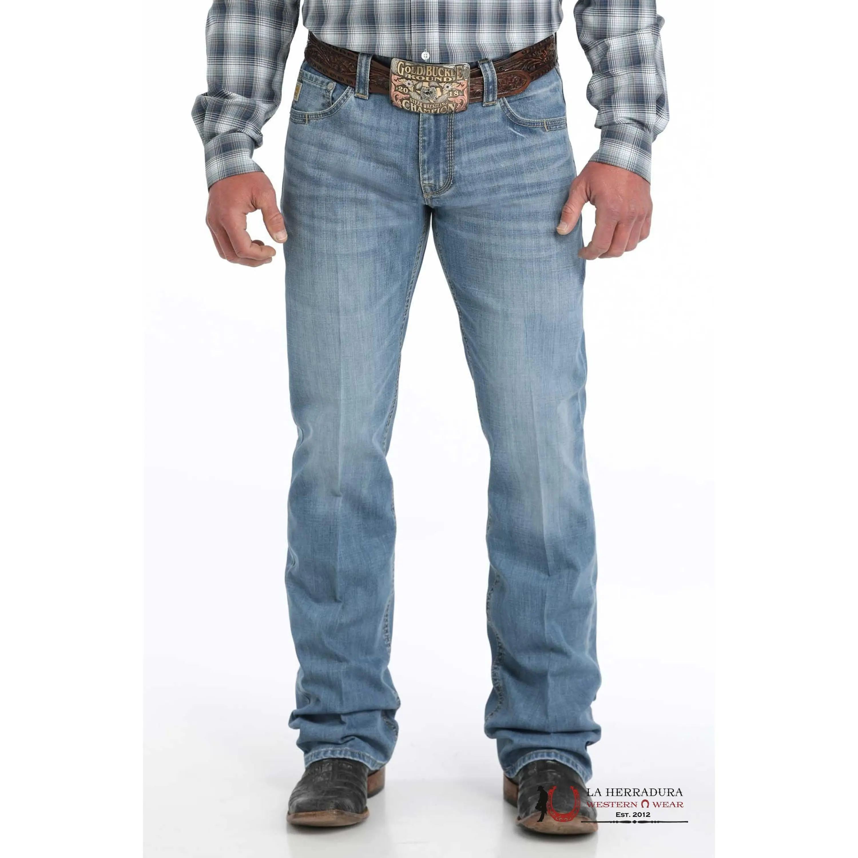 CINCH JEAN RELAXED MID RISE BOOTCUT LIGHT WASHED- MB71934022