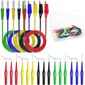 21 count  Probe Kit, Banana Plug to Copper  Clip Automotive Test Leads Set, Insulation Wire Piercing Probes, Test Wires for  Repairing Diagnostic Circuit Testing (20)
