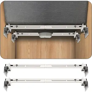 2-Pack Upgraded Undermount Sink Bracket, Undermount Sink Support Kit(Telescopic Length 20"-55"), Stainless Steel Adjustable Support Pole for Kitchen Small Sink
