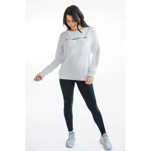 Gray 'MAMA' Nursing Sweatshirt for Women