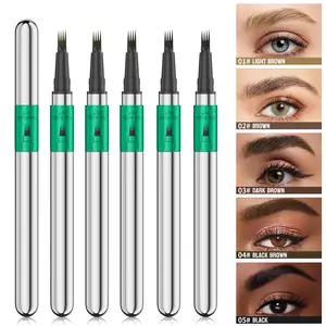 Volumizing Eyebrow Pencil With 4 Fine Tips, Builds Full Natural Brows, Waterproof Smudge-Proof Wear, Gentle Application Formula, For Busy Mornings And Quick Touch-Ups, All Skin Types, Makeup Cosmetic, Brow Pencil