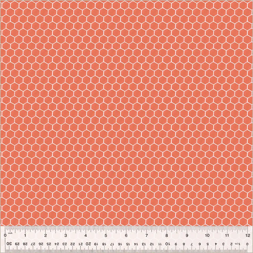 Fabric Windham Coral Honeycomb by the Quarter Yard 54437-5