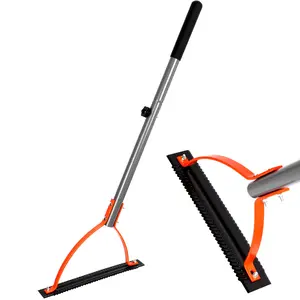 Walensee Grass Cutter with Serrated Double-edged Sharp Manual Grass Whip with 30 Inch Steel Handle Cut Overgrown Weeds Cutting Hand Tool Steel Sod Cutter