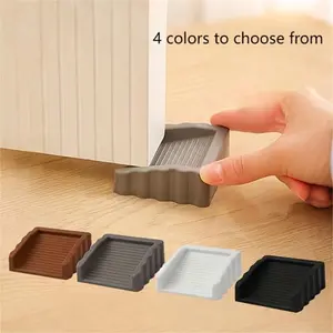 Creative Door Stopper Gate Stopper TPR Material Matte Surface Wedge Safety Door Blocker Anti-Collision 4 Colors Available