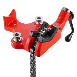 VEVOR Heavy-Duty Pipe Chain Vise, 1/4" - 6" Pipe Capacity, 28" Rugged Chain & Cast Iron Base, Industrial-Grade Pipe Clamping for Plumbing, Automotive Repairs, Metalworking