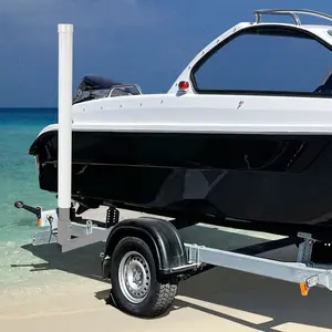 Adjustable Boat Trailer Guide Poles, 2PCS 43" Heavy Duty Galvanized Steel with PVC Covers, Rustproof, Flexible Mount, Easy Loading for Ski, Fishing, Sailboats, Global Fit