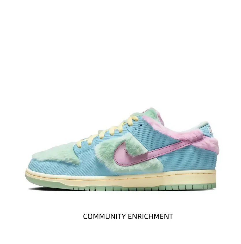 Highly Photogenic Pastel Furry Low-Top Shoes, Dreamy Macaron Color Palette, Stands Out In OOTD Photos And Social Media Content