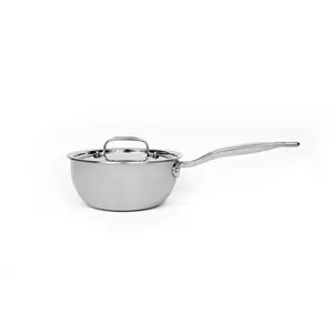 Heritage Steel 5-ply Stainless Saucier Pan with Lid
