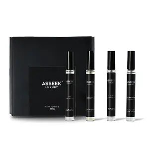 ASSEEK Men's Mini Fragrnce perfume Gift Box ,Elegant Scent,Men's Long-Lasting Colognes,Chirstmas gift-12ML*4