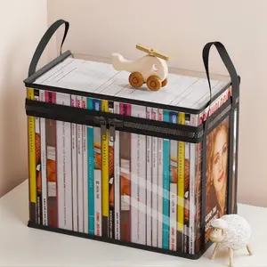 Medium Transparent Storage Box - Water-Proof Home Organizer for Books, Dolls, Clothes, Student Desktop & Dorm Use