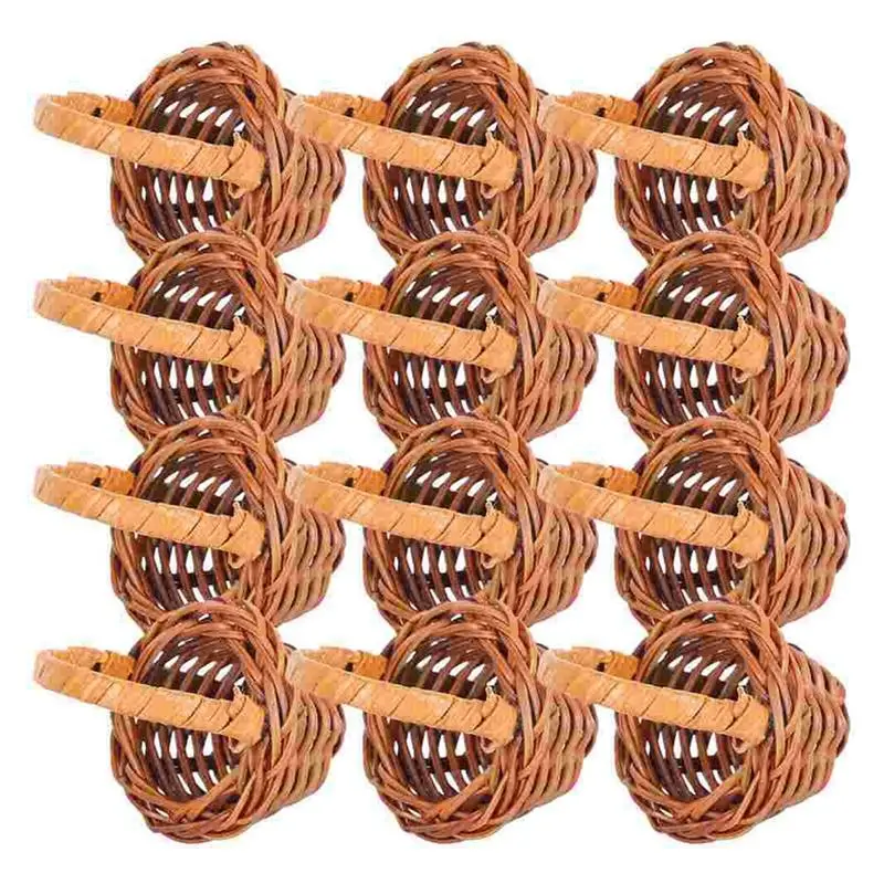 Mini Woven Baskets Miniature Flower Baskets Miniature Flower Baskets Small Easter Candy Gift Baskets