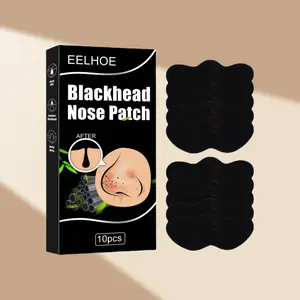 Nose Pore Strips Nose Patches Bamboo Charcoal Blackhead Remover, Acne Treatment Nose Mask, Oil Absorbing Facial Care, 10pcs Set, Facialcare