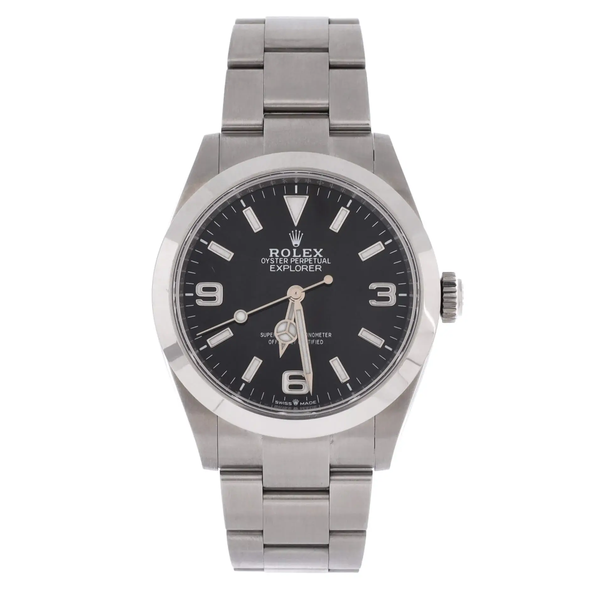 Pre-owned Rolex Oyster Perpetual Explorer Automatic Watch Stainless Steel 40 by Rebag