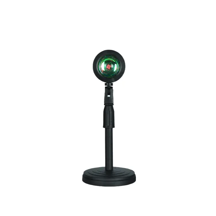 16 Colors RGB Sunset Projection Lamp with Remote Control, Detachable Lamp Head & Pole, 360° Rotatable Retractable LED Ambient Mood Light for Bedroom Decor, Selfie & Live Streaming