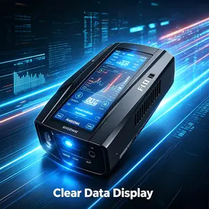 16 Band V7 Vehicle Radar Detector, 360 Degree Laser Signal Detection System with Clear Voice Warning, Matte Black Compact Body, Easy Installation with Included Mount and 12V Adapter, Practical Road Safety Tool for All 12V Automotive Vehicles