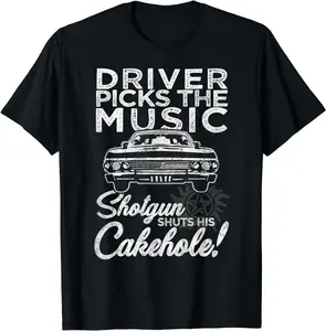 100% Cotton Fashion Garment Supernatural Driver Picks Music T-Shirt