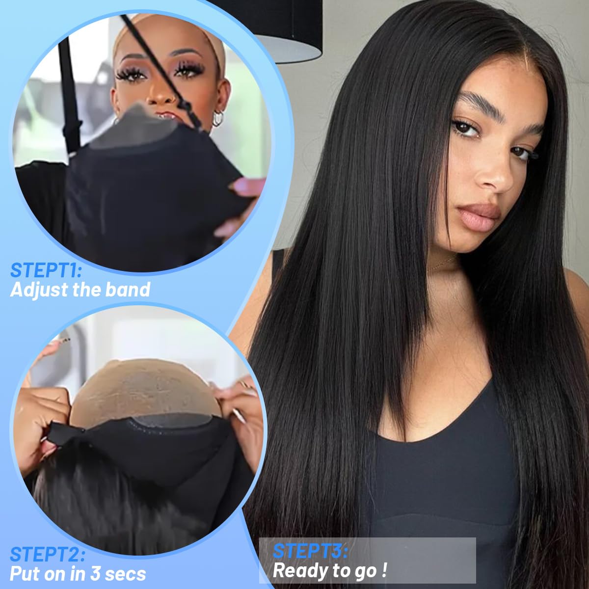 5x5 Transparent Lace Wear and Go Glueless Wigs Human Hair Pre Plucked Pre Cut 180 Density Straight Wigs Human Hair Drawstring Wigs For Black Women Beginner Friendly 26inch 5x5 Transparent Lace Wear and Go Glueless Wigs Human Hair Pre Plucked Pre Cut 180 Density Straight Wigs Human Hair Drawstring Wigs For Black Women Beginner Friendly 26inch