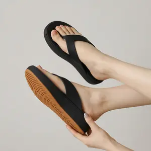 Women's Flip Flops with Comfortable Arch Support Memory Foam Cushion Sandals Summer Beach Platform Orthopedic Shower Thong Sandles Non Slip Plantar Fasciitis Indoor Outdoor Shoes