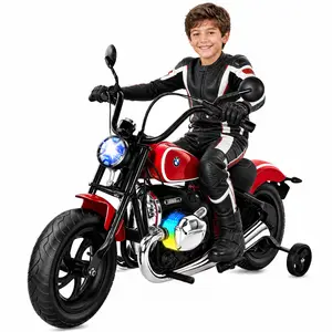 [Live] PHIVILLA 24V Electric Motorcycle for Kids 8-12, Licensed BMW Electric Bike for Kids W/Brushless Motor, Max 143lbs, Up to 12.4 mph, RGB Lights, Red, Birthday Gift