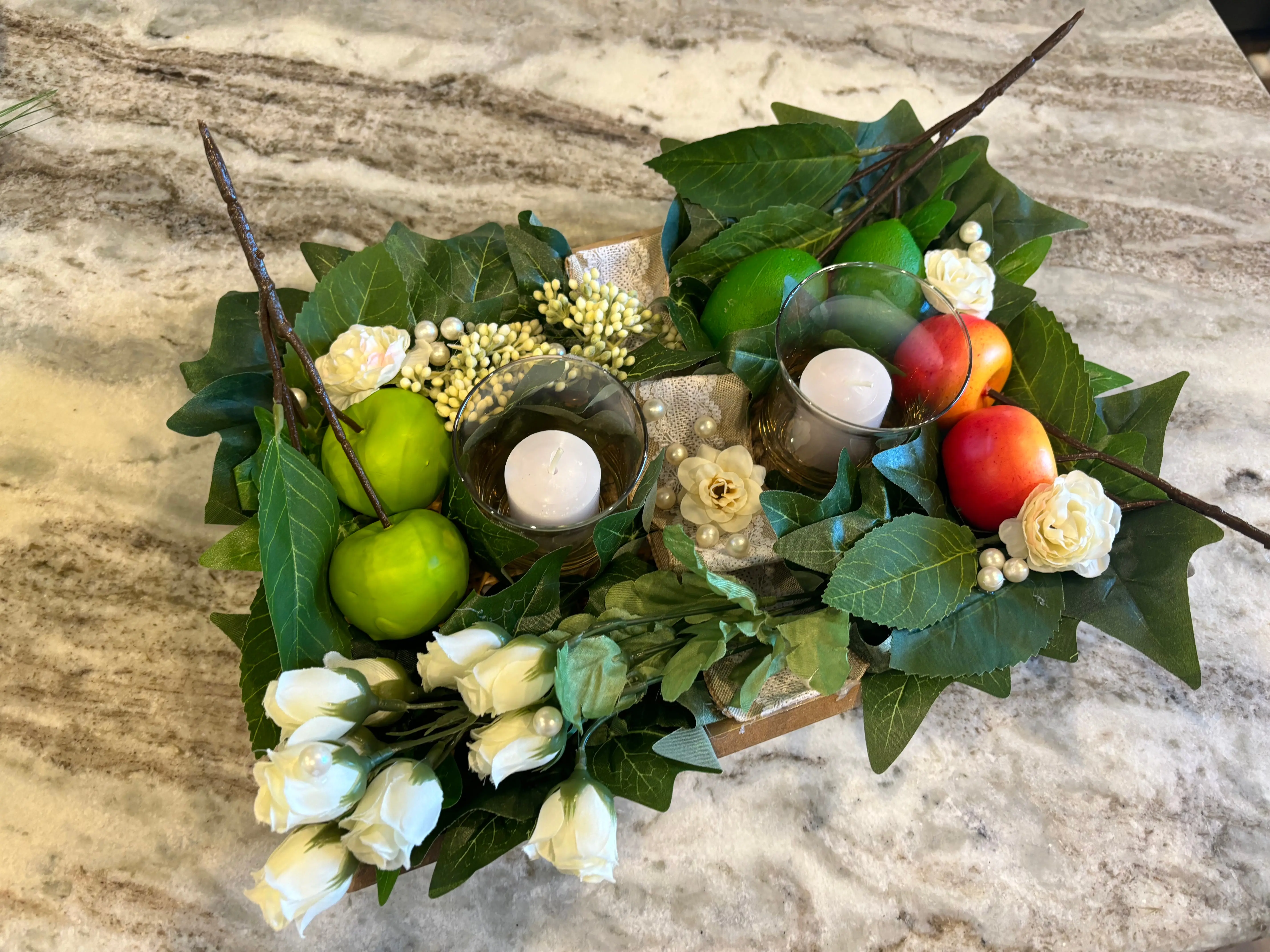 Basket Tray Candle Holder
