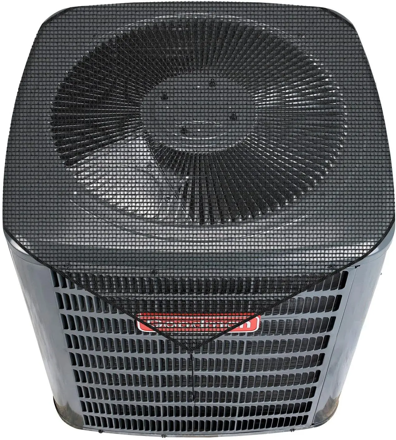Eco-Friendly Central Air Conditioner Outdoor Unit Cover, Universal 28x28 in Top Protection Mesh, Stainless Steel Rustproof Rivets, 4 Rubber Bands for Fastening - Metal Material