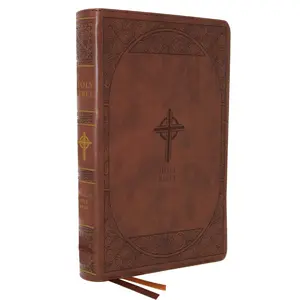 NABRE, New American Bible, Revised Edition, Catholic Bible, Large Print Edition, Leathersoft, Brown, Thumb Indexed, Comfort Print: Holy Bible
