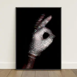The 6 God Iceman Album Unframe Poster, OVO Sparkle Glove, Wall Art  Unframed Room Decor