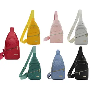 Sling Chest Bag, Elegant Quilted Crossbody Backpack, Casual Daypack, Sling Backpack Daypack Fanny Pack Crossbody Bags for Hiking Travel Sports Running, Lightweight with Adjustable Strap for Daily Use